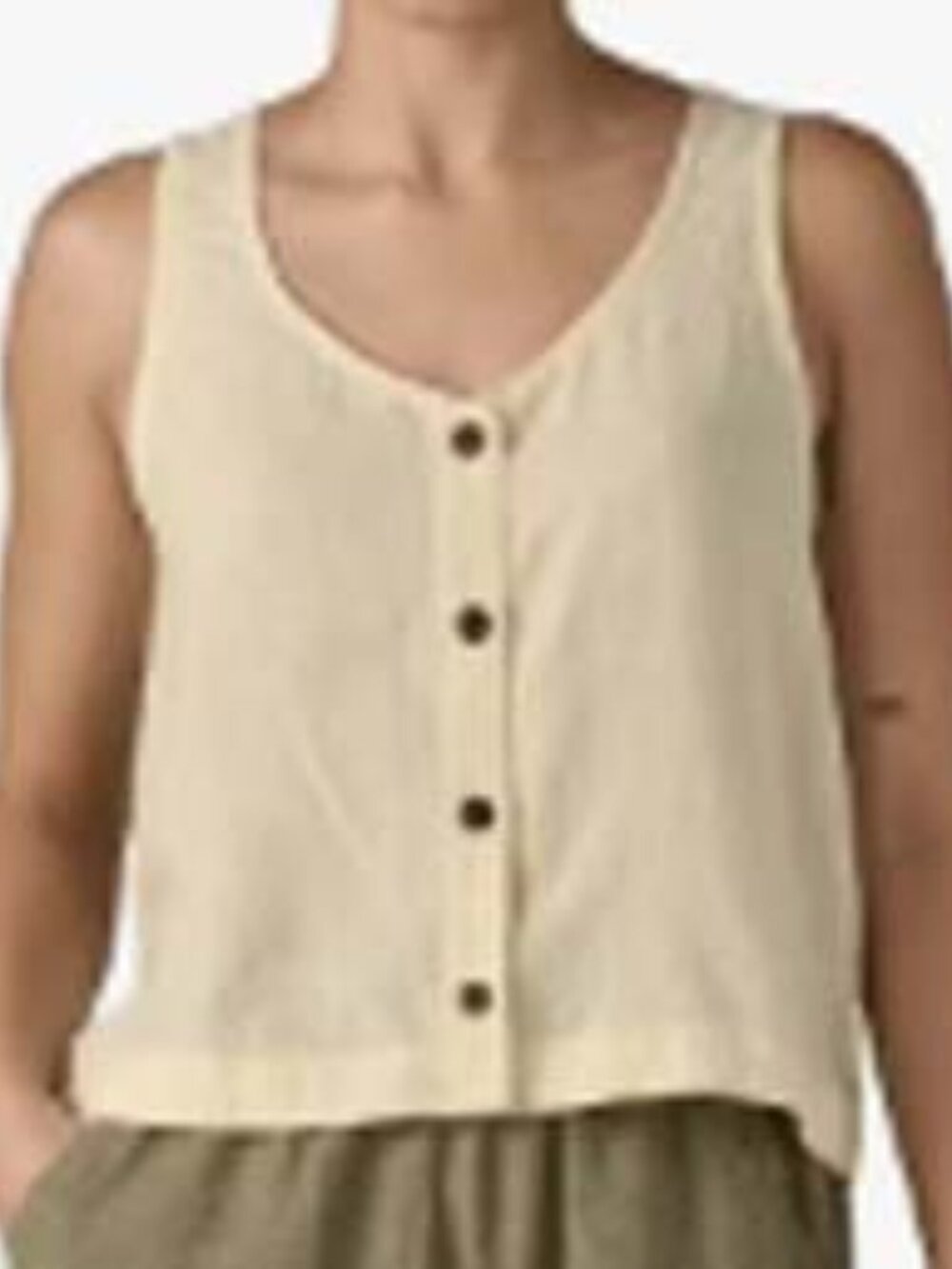 NEW Patagonia Garden Island Top Natural‎ Weave Hemp Luxe Lyocell Blend Tank MED